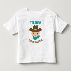 T-shirt Pour Les Tous Petits Yee Haw, le mignon petit garçon a 2 ans