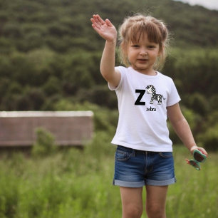 T-shirt Pour Les Tous Petits Z est pour Zebra : Adorable Alphabet