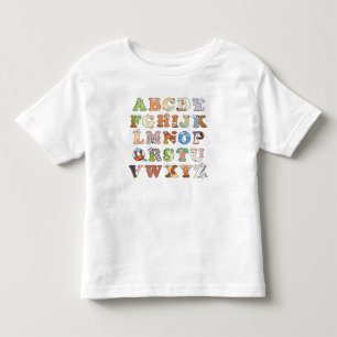 T-shirt Pour Les Tous Petits Zoo - Lettres alphabétiques sur les animaux - Appr