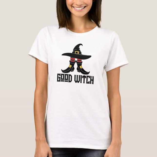 T-shirt pour l'Halloween féminin de bonne sorcière (Devant)