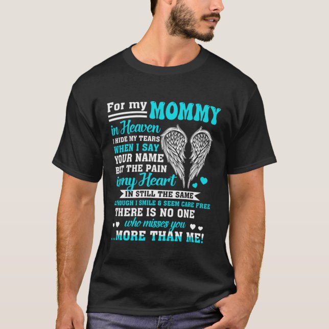 T-shirt Pour Ma Maman Au Ciel, Pour Ma Fille M'A Manqué (Devant)