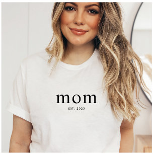 T-shirt pour maman moderne noir établi