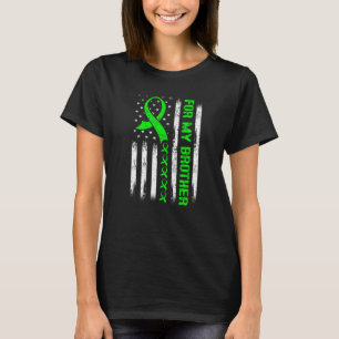 T-shirt Pour mon frère Lymphoma Sensibilisation drapeau ve