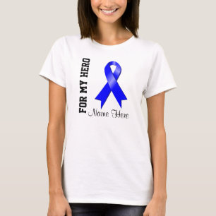 T-shirt Pour mon ruban bleu de conscience de héros