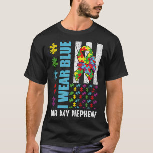 T-shirt Pour Nephew Puzzle Flag Sensibilisation sur l'auti