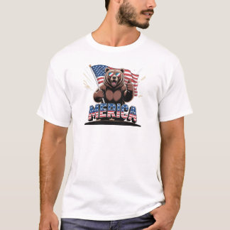 T-Shirt pour ours - Fun Americana