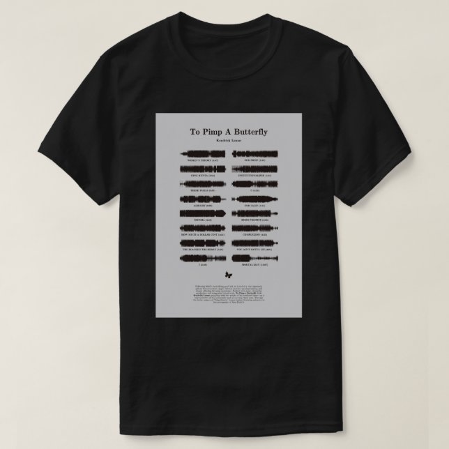 T-shirt Pour projeter un papillon par Kendrick Lamar Poste (Design devant)