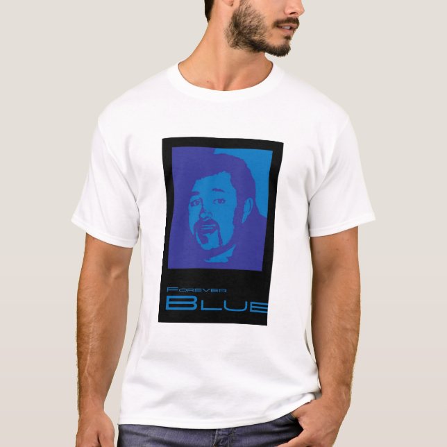 T-shirt pour toujours bleu (Devant)