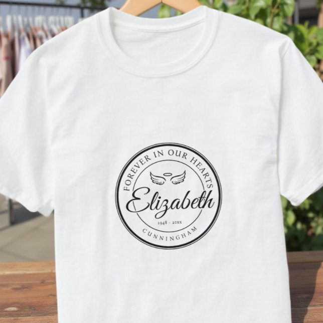 T-shirt Pour toujours dans nos coeurs Funérailles Mémorial (Créateur téléchargé)
