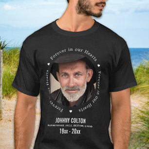 T-shirt Pour toujours dans nos coeurs un mémorial de photo