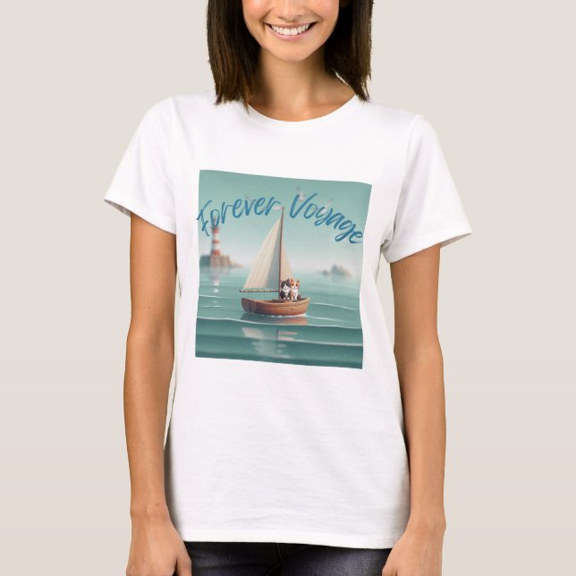 T-shirt pour toujours voyage (Devant)