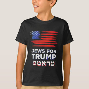 T-shirt Pour Trump 2024 Israel Usa Hébreu Election Jewish 