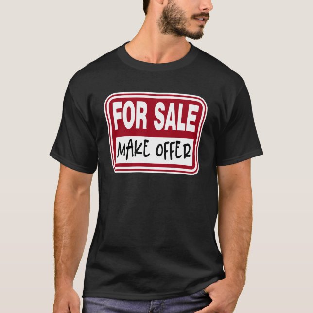 T-shirt Pour Vendre Signer Offrir Graphique Disponible (Devant)