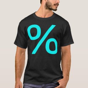T-shirt Pourcentage - Cyan