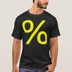 T-shirt Pourcentage - Jaune