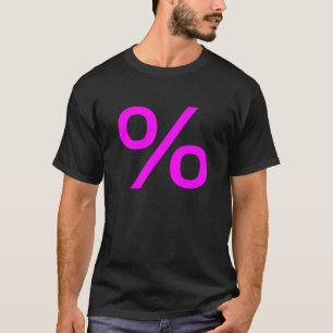 T-shirt Pourcentage (petit) - Magenta