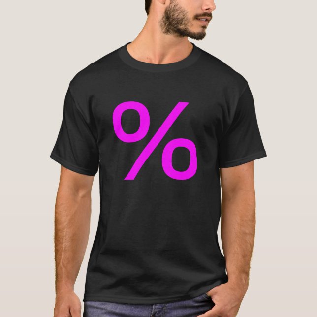 T-shirt Pourcentage (petit) - Magenta (Devant)
