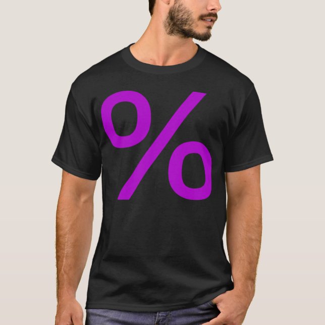 T-shirt Pourcentage - pourpre (Devant)