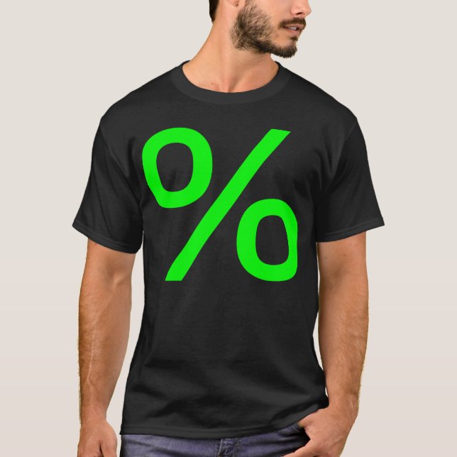 T-shirt Pourcentage - Vert (Devant)