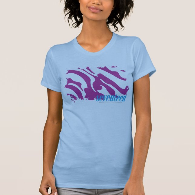 T-shirt Pourpre 3 de zèbre (Devant)