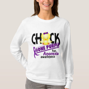 T-shirt Pourpre allé par poussin 2 d'anorexie