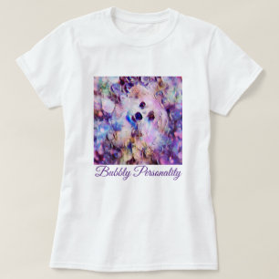 T-shirt " pourpre de bulles mignonnes de chiot "de