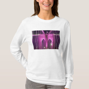T-shirt Pourpre de Lit de pont de Brooklyn