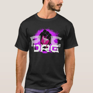 T-shirt pourpre de logo : Hommes noirs