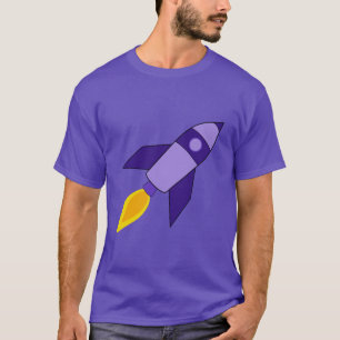 T-shirt pourpre de rétrofusée