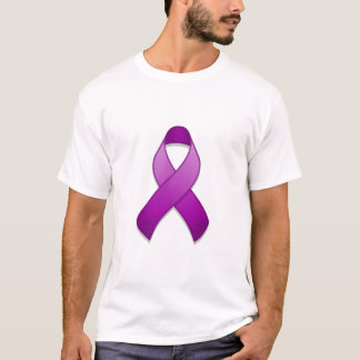 T-shirt pourpre de ruban de conscience