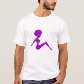 T-shirt pourpre de silhouette