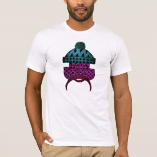 T-shirt Pourpre de type de plaid de bois de charpente