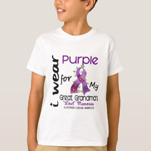 T-shirt Pourpre d'usage d'Alzheimers I pour ma grande