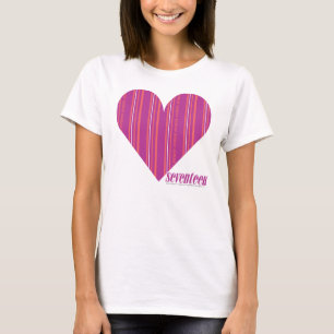 T-shirt Pourpre mince 4 de rayures