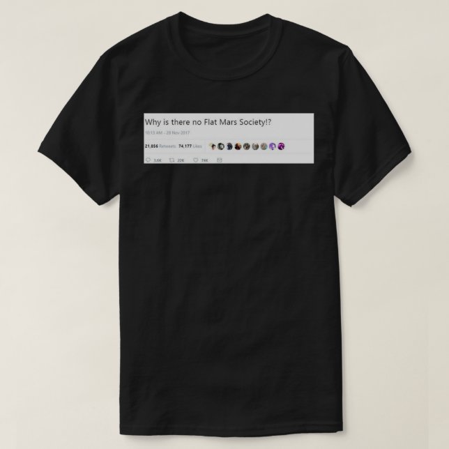 T-shirt Pourquoi il n'y a pas Flat Mars Society 2 (Design devant)