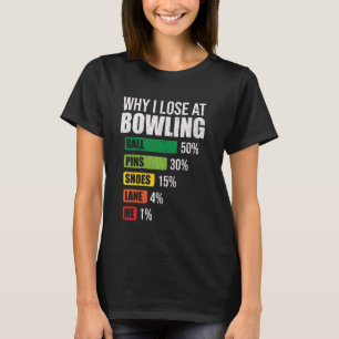 T-shirt Pourquoi J'Ai Perdu À Bowling Funny Bowling Player