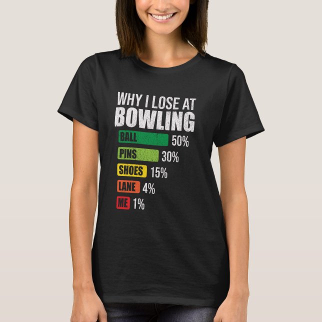 T-shirt Pourquoi J'Ai Perdu À Bowling Funny Bowling Player (Devant)
