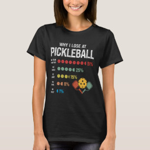 T-shirt Pourquoi je perds à l'Humour de Pickleball Funny P