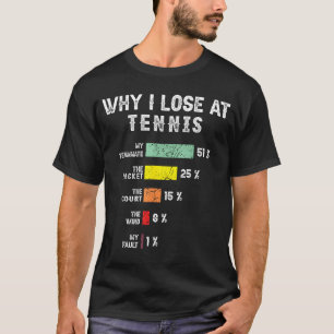 T-shirt Pourquoi Je Perds À Tennis Humour Drôle Joueur De