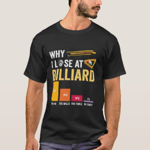 T-shirt Pourquoi je perds au billard pool joueur billard s