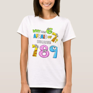 T-shirt Pourquoi le 6 avait-il peur du 7 T Shirt de maths