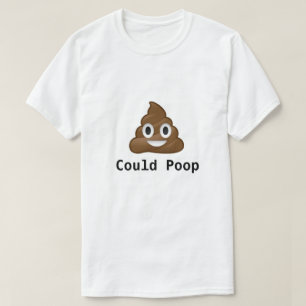 T-shirt POURRAIT poop drôle pun émoji tee design