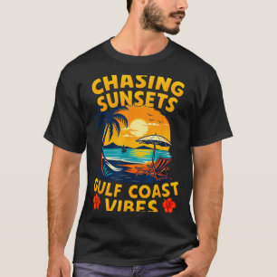T-shirt Poursuivre les couchers de soleil vibrations de la