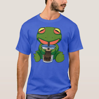 T-shirt Poussé Par Boba Boire Frog Drôle Femmes Aimer Boba