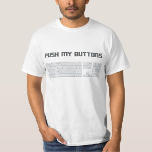 T-shirt Poussez mon clavier d'ordinateur de boutons