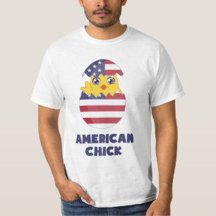 T-shirt Poussin américain, une fille d'Amérique