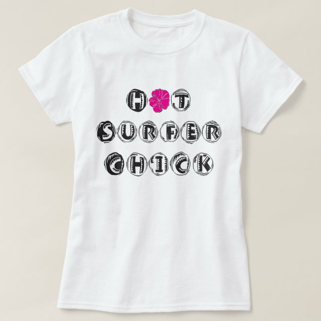T-shirt Poussin chaud de surfer (Design devant)