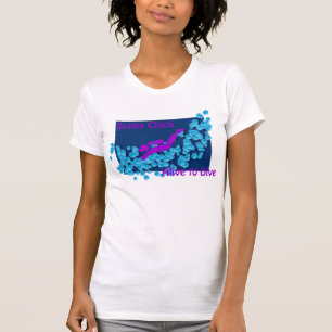 T-shirt Poussin de scaphandre - vivant à plonger