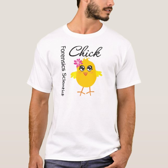 T-shirt Poussin de scientifique de médecines légales (Devant)