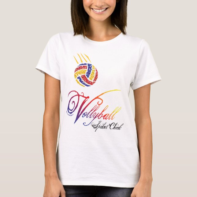 T-shirt Poussin de Spiker de volleyball (Devant)